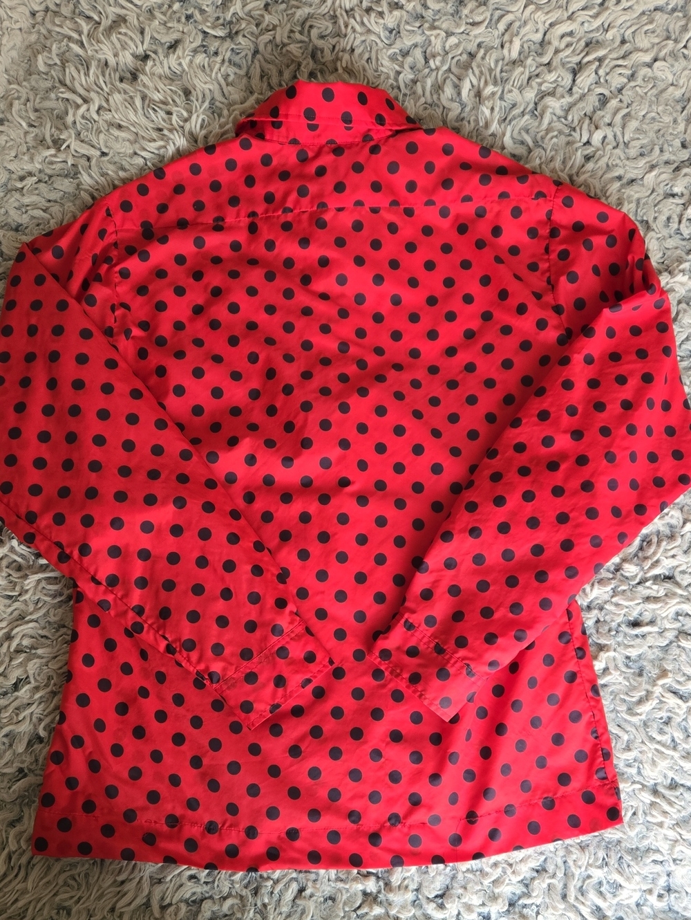 Vintage Saska Parrott Handmade Red And Black Polka Dot Long Sleeve Blouse - Picture 5 of 8